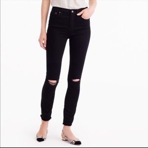 J.Crew Lookout high rise skinny black jeans